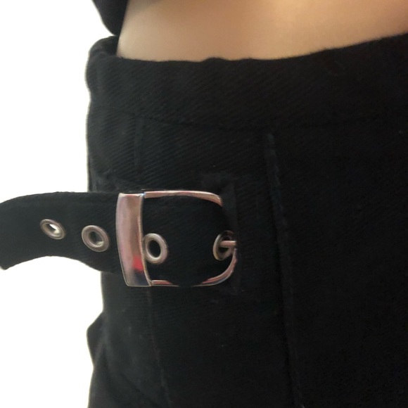 017 Modern Kilts Black Punk 2 Big Pockets 3 Buckles Heavy Cotton Sz 28 - Picture 5 of 14